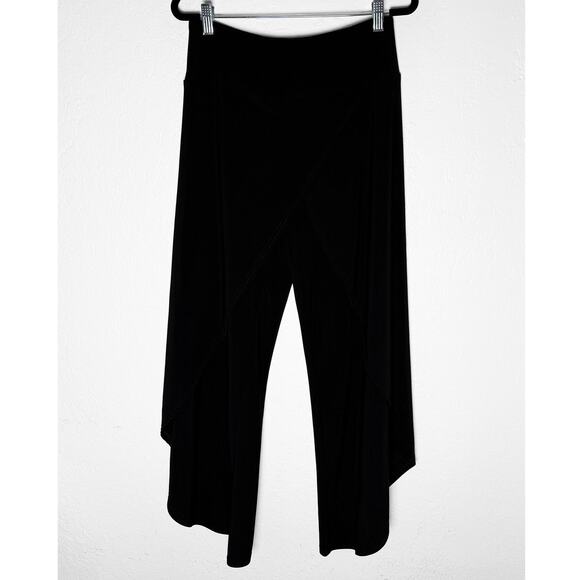 Joseph Ribkoff Women's Harem Harlem Black Pants Asymmetrical Hem Stretch Casual - Picture 1 of 5